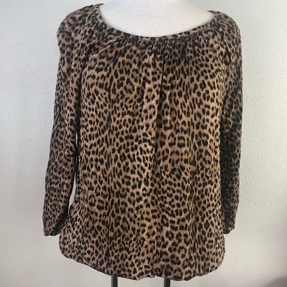 NWT Michael Kors Cheetah Top Size S